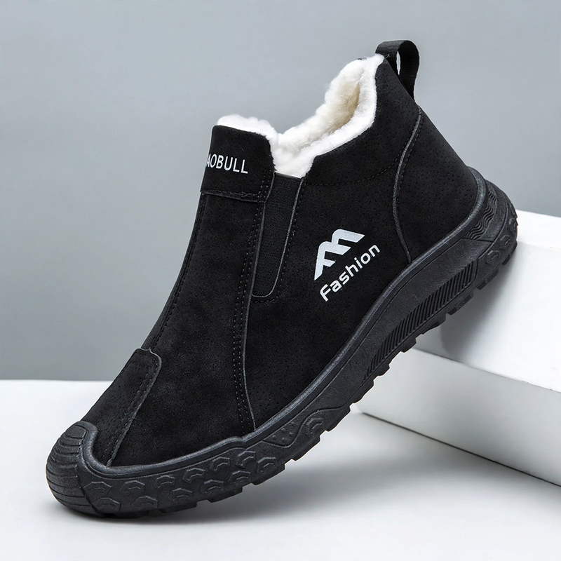Insulated Men's Winter Boots, non-slip, mid-height shaft