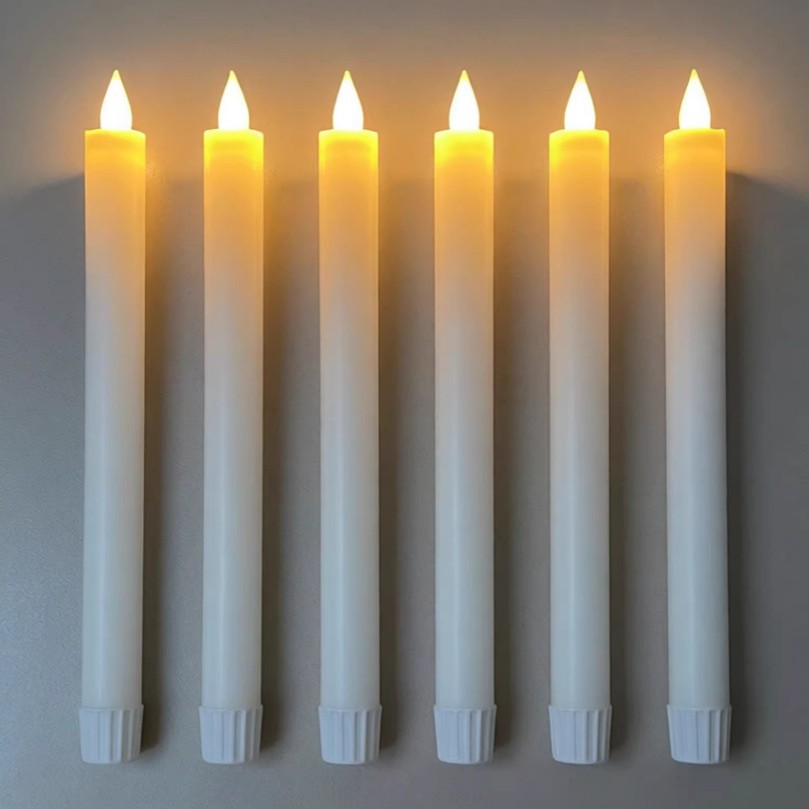 LED Taper Candle Set, 6 Pieces, with Remote Control