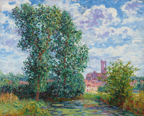 Effet de soleil par temps dorage Larchant 1908