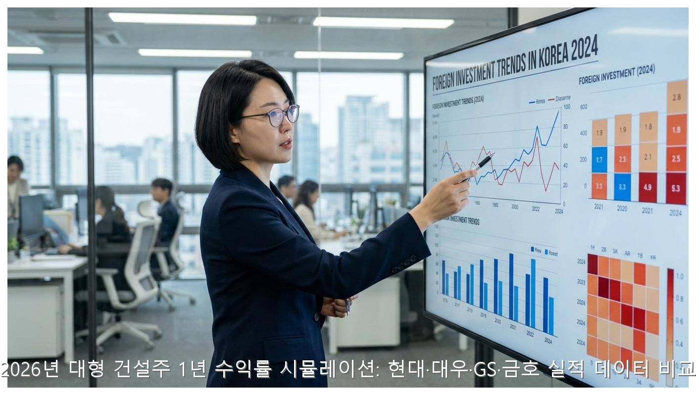 2026년 대형 건설주 1년 수익률 시뮬레이션: 현대·대우·GS·금호 실적 데이터 비교 핵심 안내 및 분석 인포그래픽 (7)