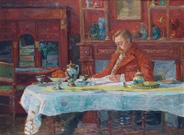 Verhaeren aan tafel 1900