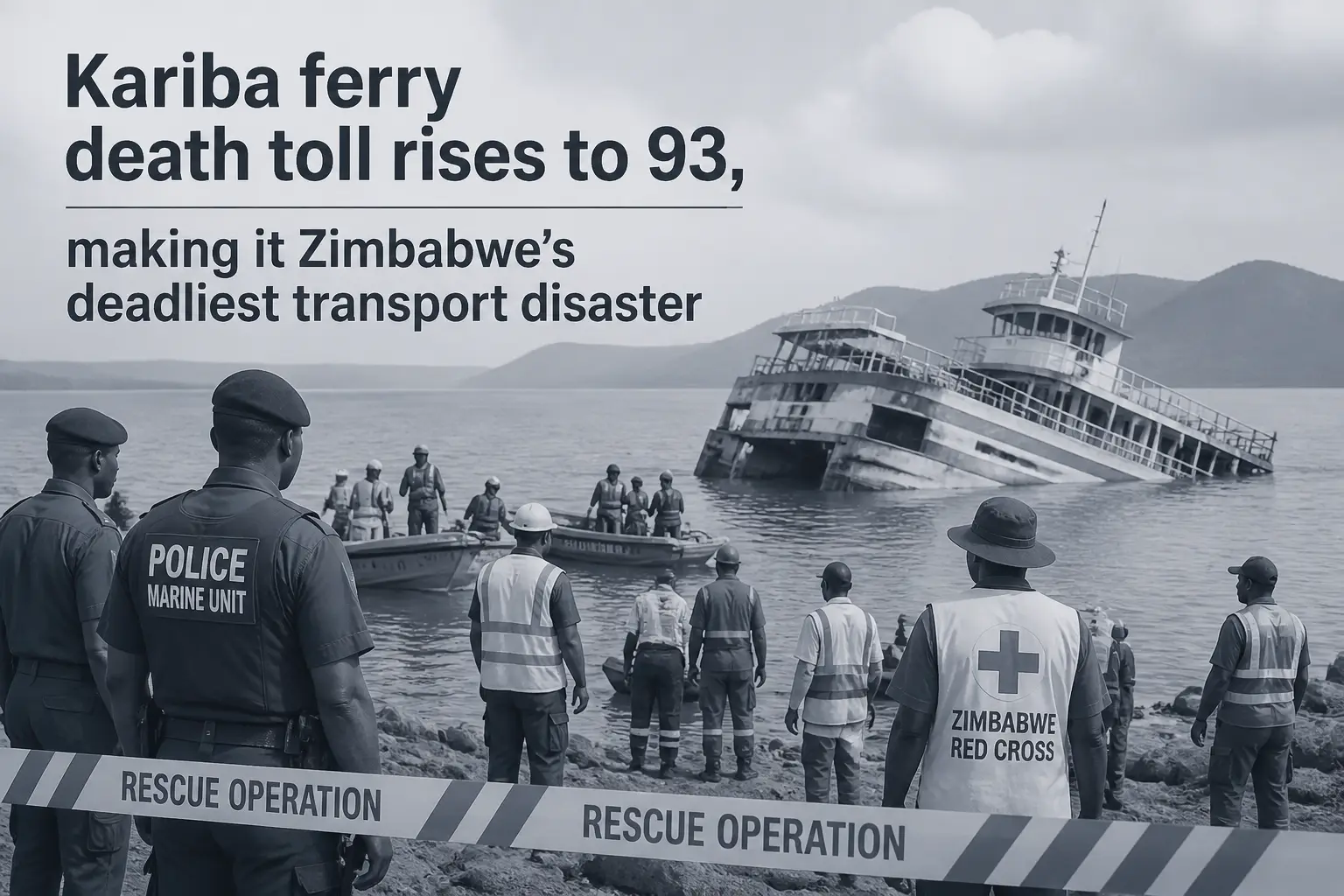 Editorial image for Kariba ferry death toll rises to 93, making it Zimbabwe's deadliest transport disaster
