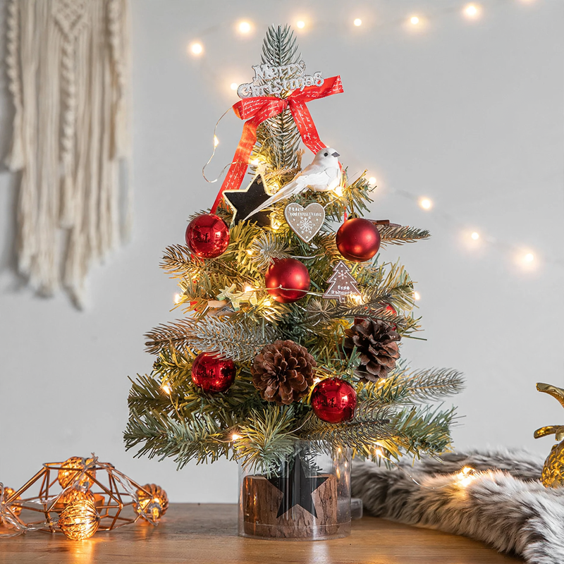 Mini-Weihnachtsbaum-Set für den Tisch