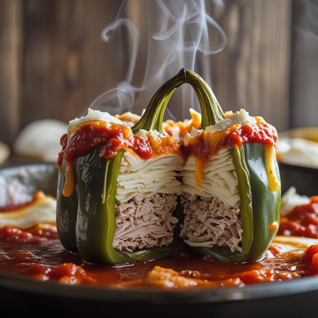 Final High-Protein Turkey & Cottage Cheese Stuffed Peppers with Zesty Marinara