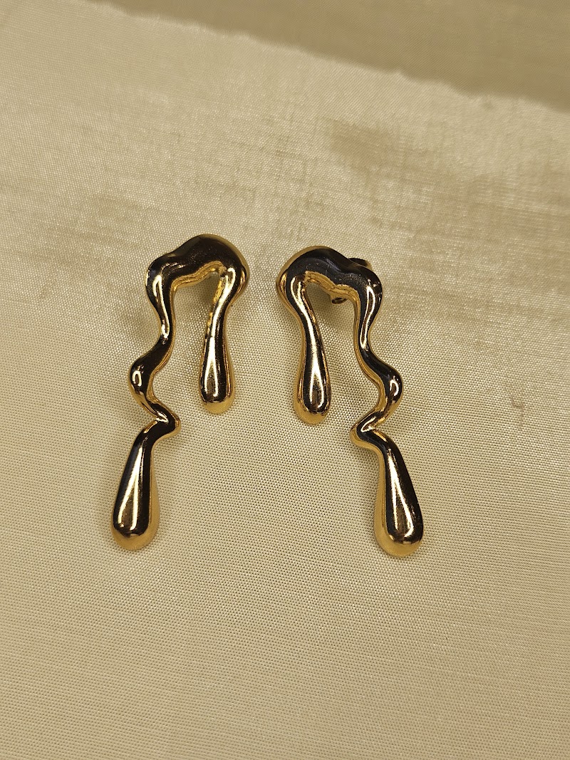 Asymetrical Drop Earring view 1