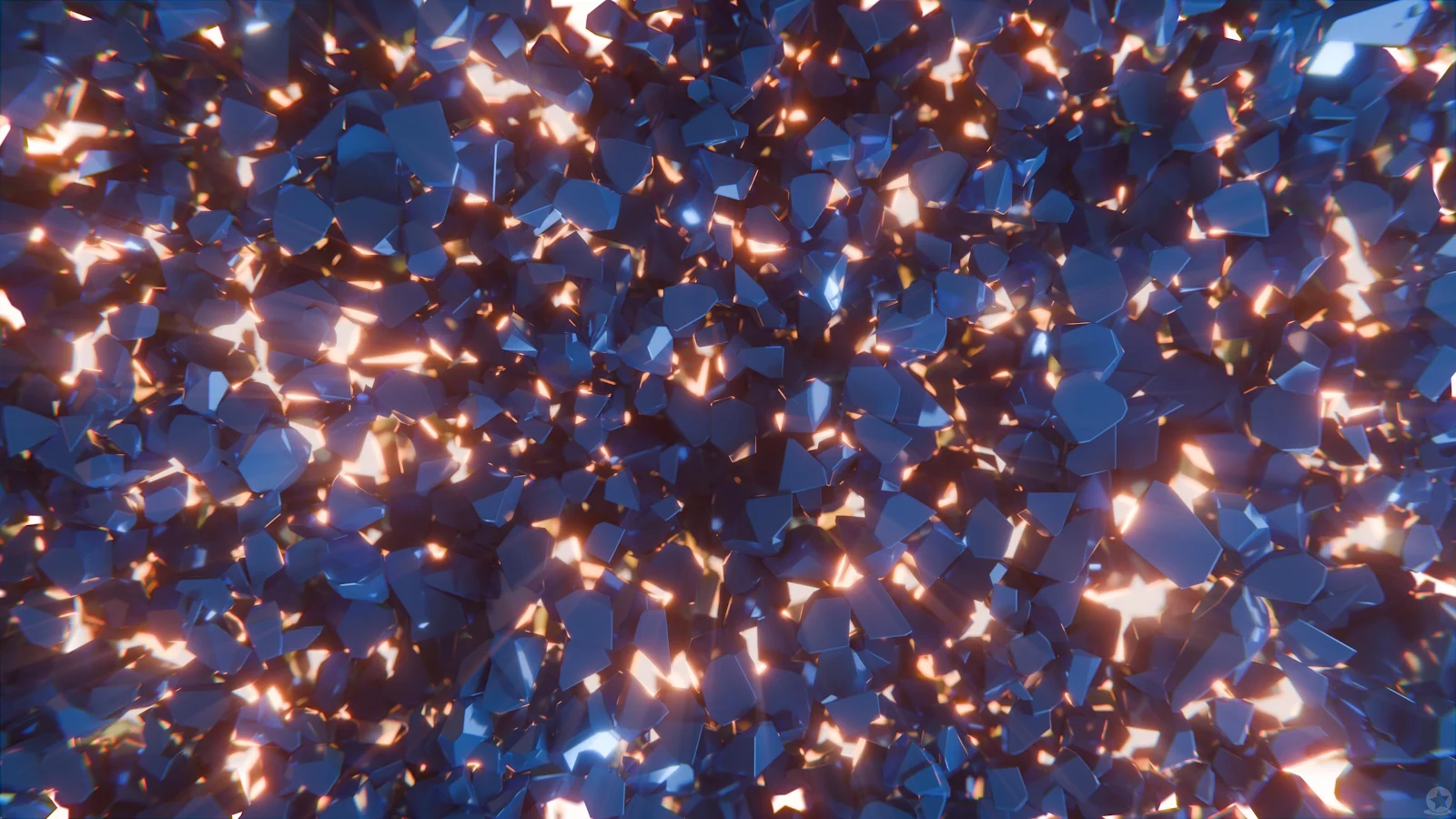Glowing Blue Crystal Shards - 3D Digital Art 4K Wallpaper (3840x2160)