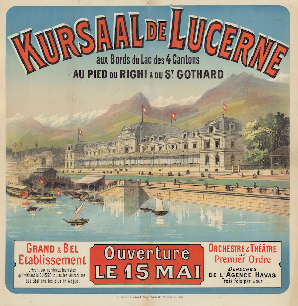 Kursaal de Lucerne aux bords du Lac des 4 cantons 1887