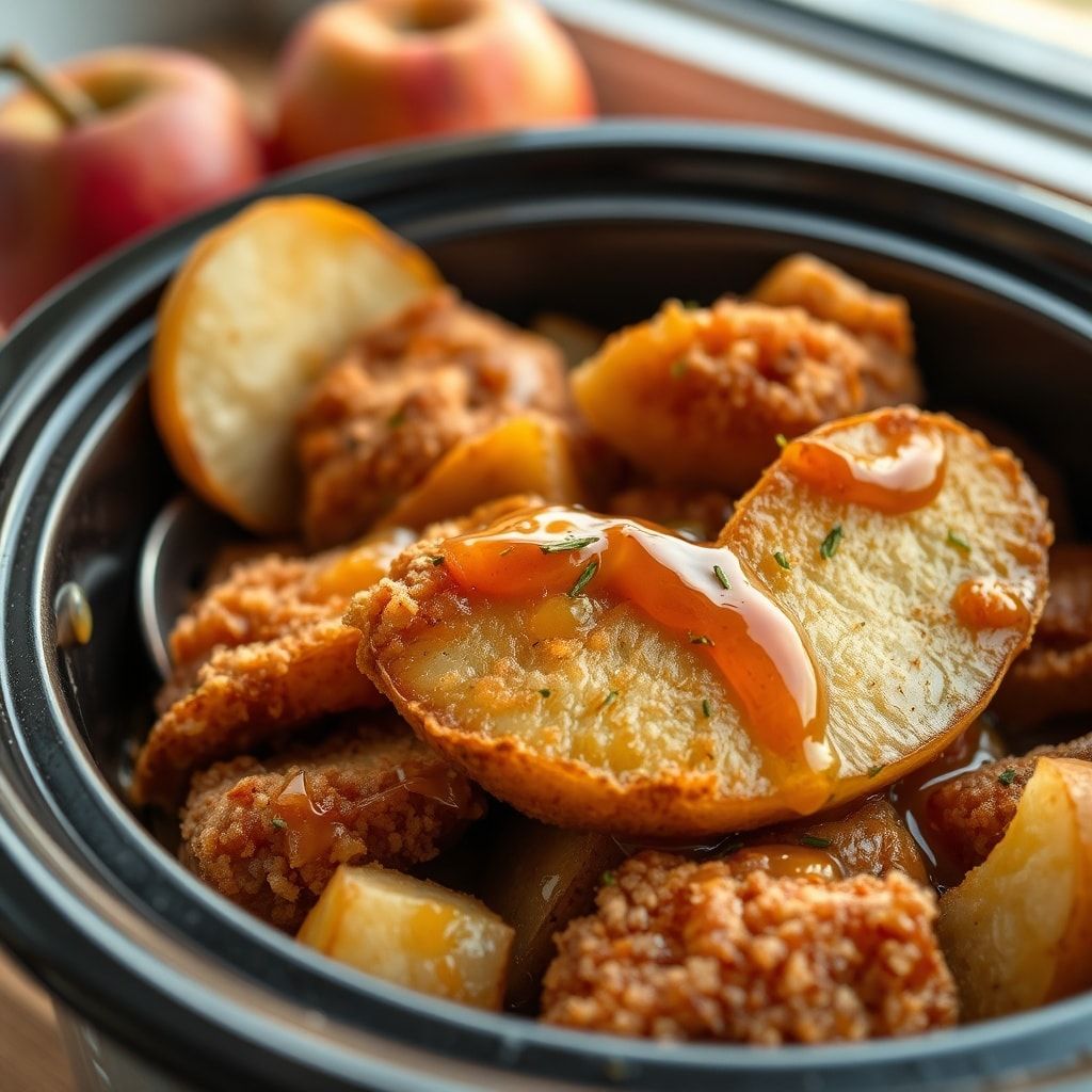 Slow Cooker Fried Apples Recipe Easy Southern Side Dish (Dump & Go!) finished