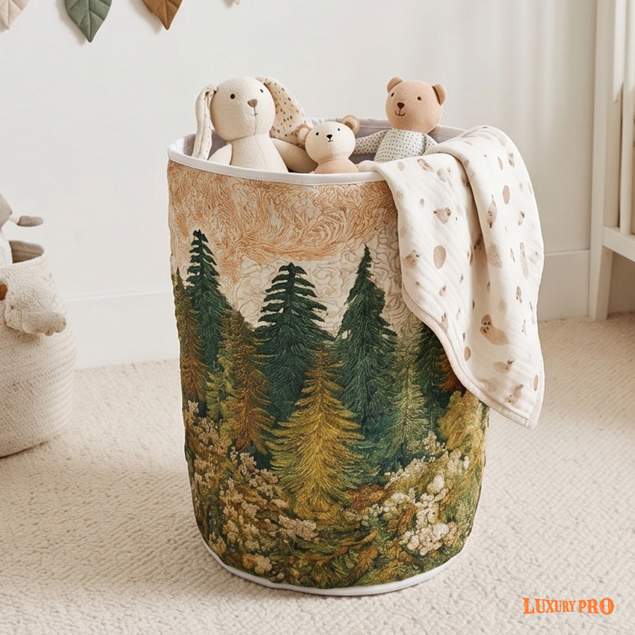 Free needle dirty clothes basket fabric style