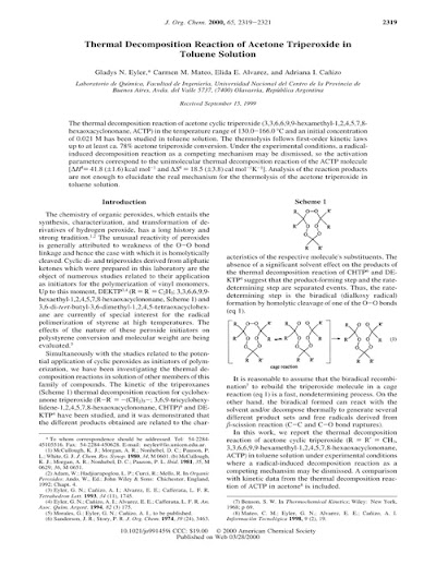 AP decomp in toluene solution