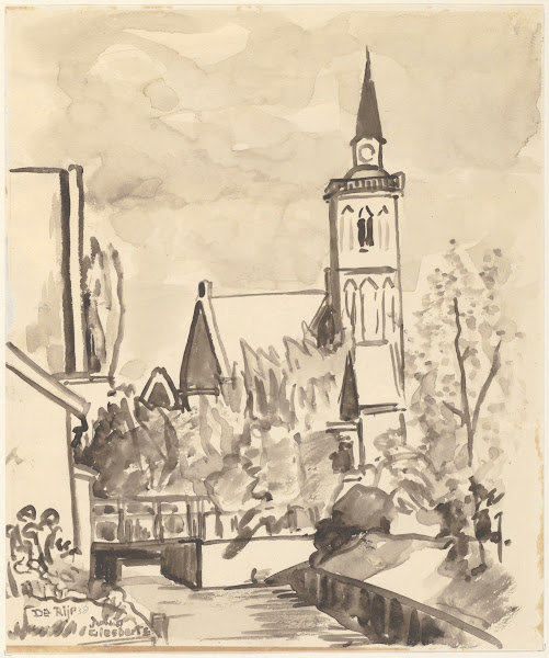 De kerk vanuit het noorden