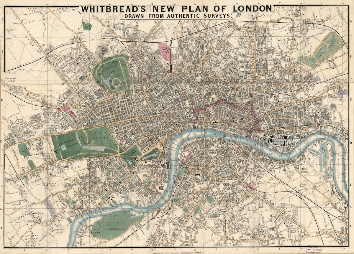 Whitbreads new plan of London 1853