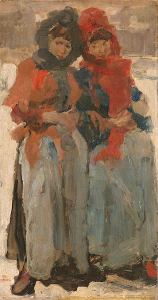 Two Young Women in the Snow c 1890   c 1894