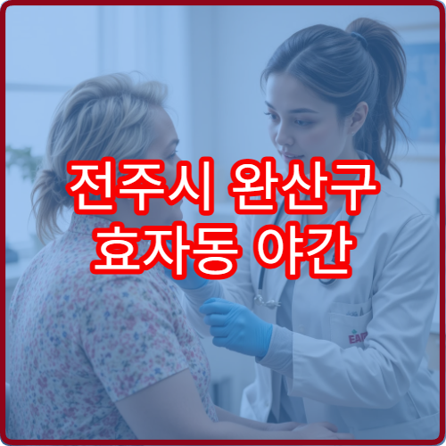 전주시 완산구 효자동 야간 정형외과 진료 가능한 병원 통증 및 외상 진료 안내