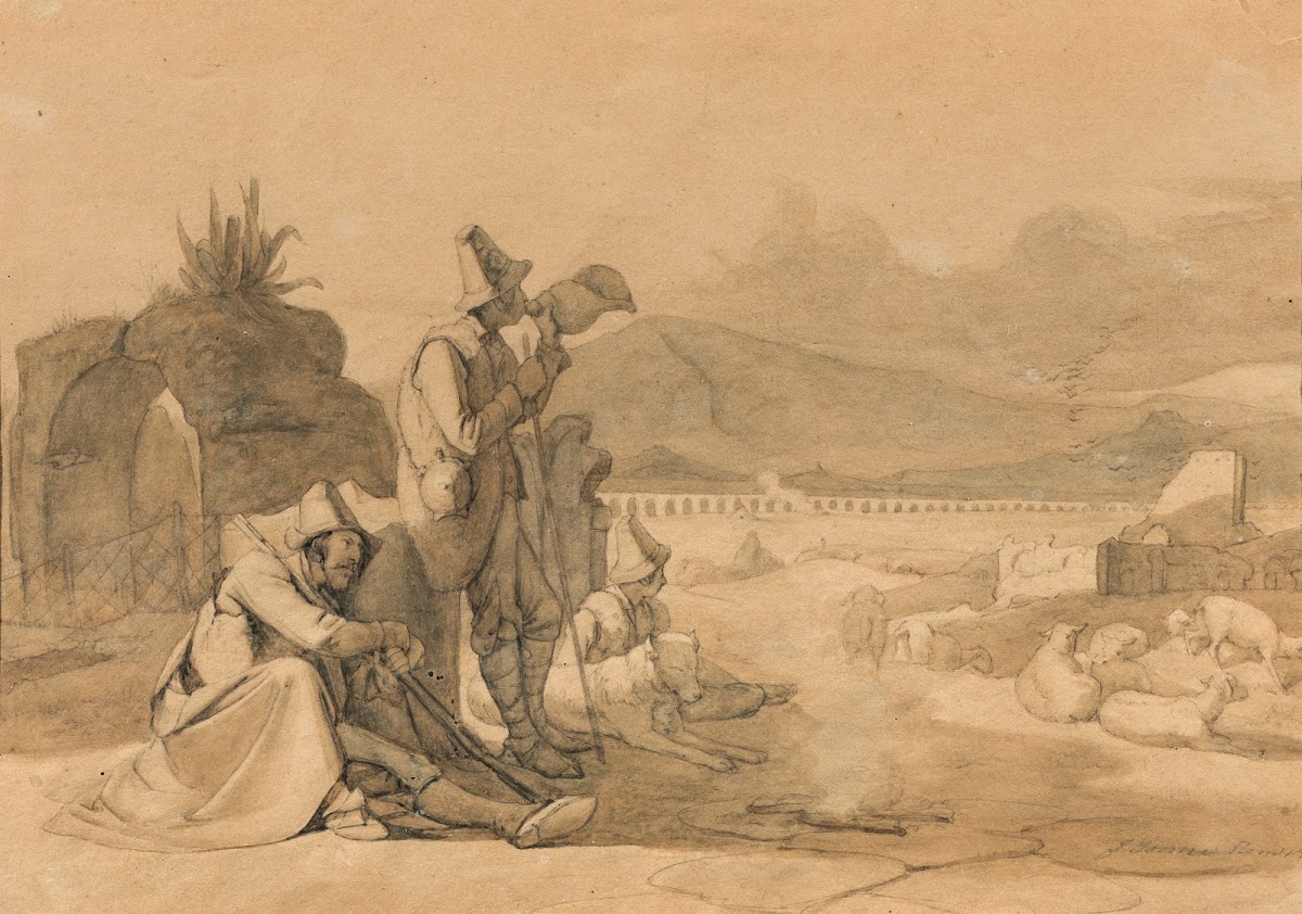 Study for Shepherds in the Roman Campagna c 1835