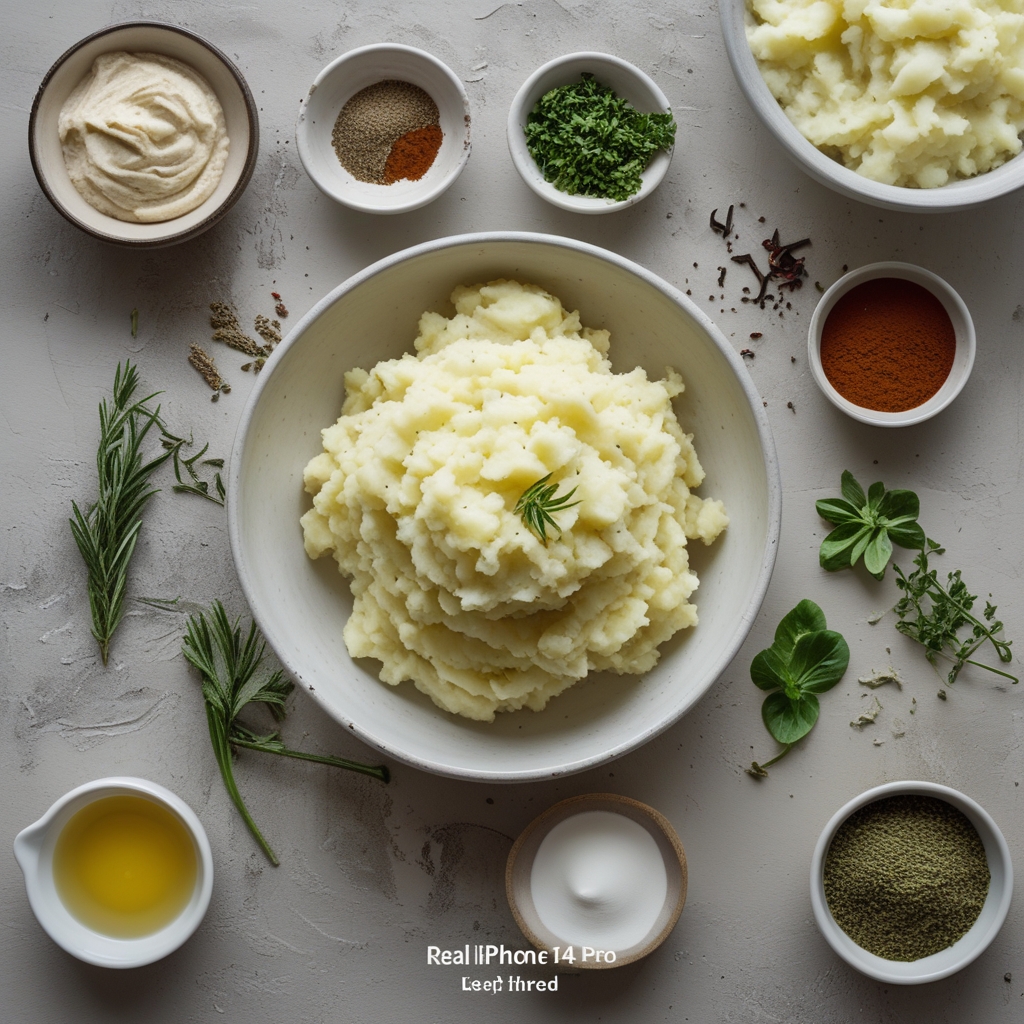 Ingredients for Creamy Mashed Potatoes Recipe - Easy Homemade Comfort Side Dish