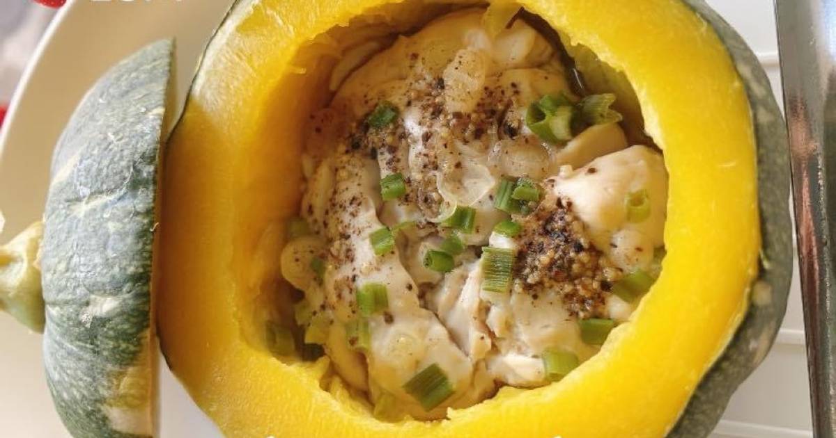 Óc heo chưng bí non - ăn dặm cùng con