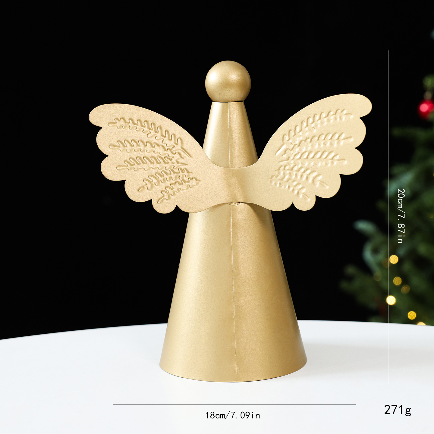 Golden Angel Tree Topper for the Christmas Tree
