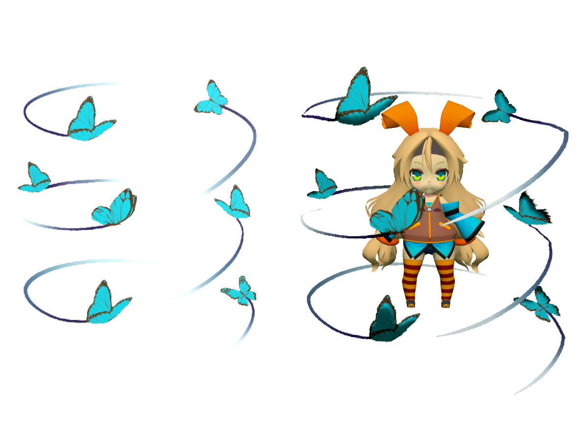 イラストからの3Dエフェクト生成