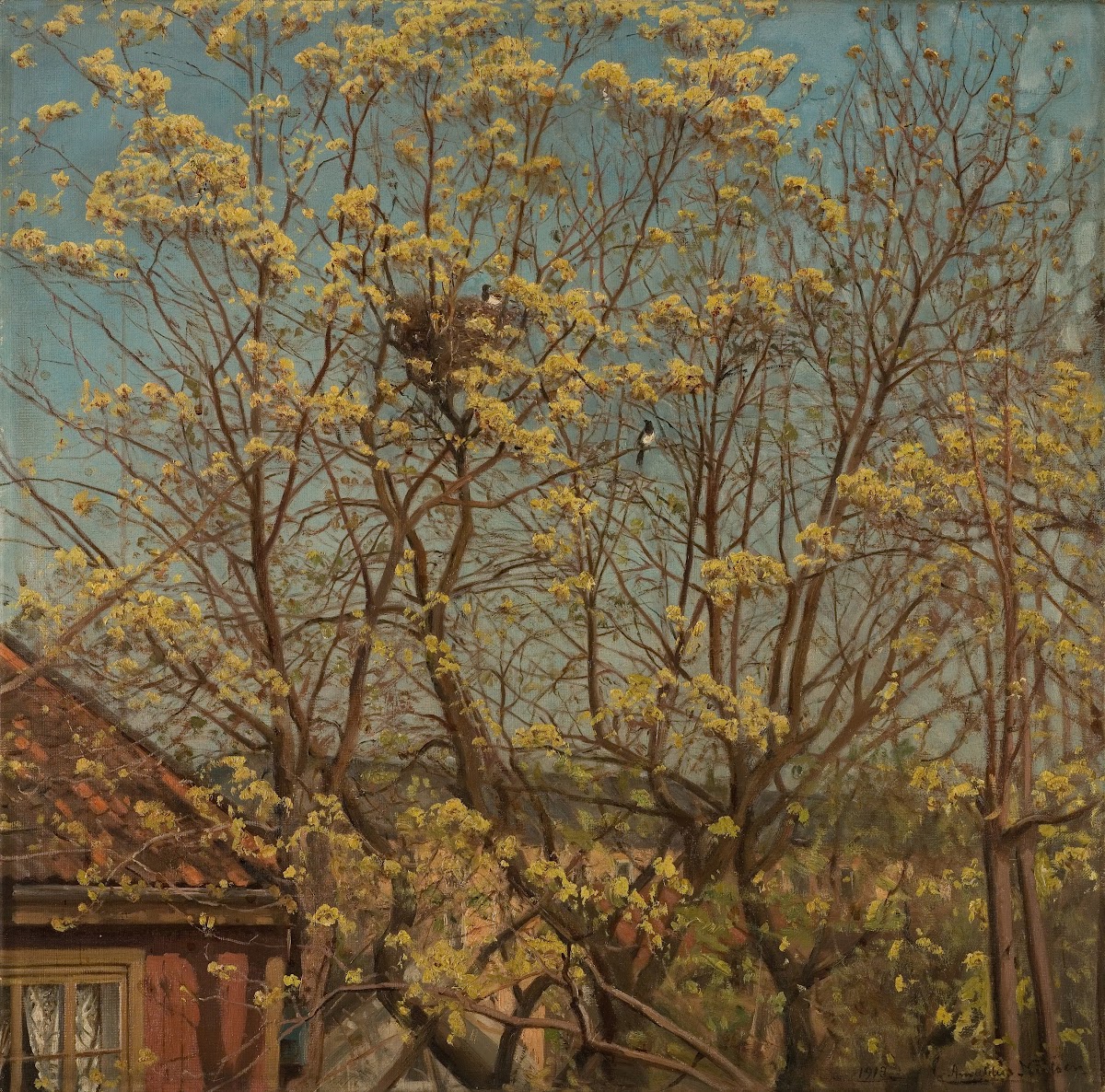 Naboer Motiv fra ateliervinduet Majorstuveien 8 1913