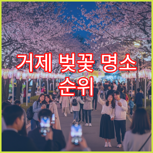 거제 벚꽃 명소 순위 1위 장승포 평일 오전 10시 방문 꿀시간 가이드