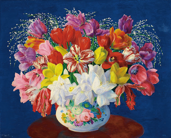 Grand bouquet de tulipes 1952
