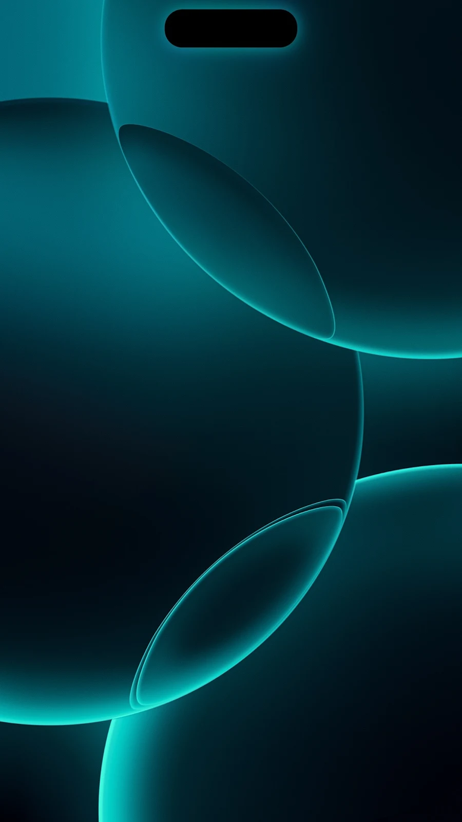 Abstract Cyan Spheres Wallpaper - Digital Art Full HD iPhone Wallpaper (1215x2160)