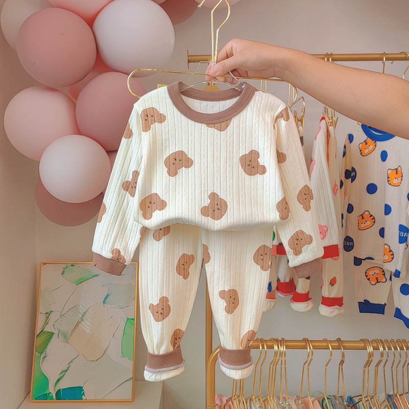 Kids Pajama Set, Cotton, Jacquard Pattern