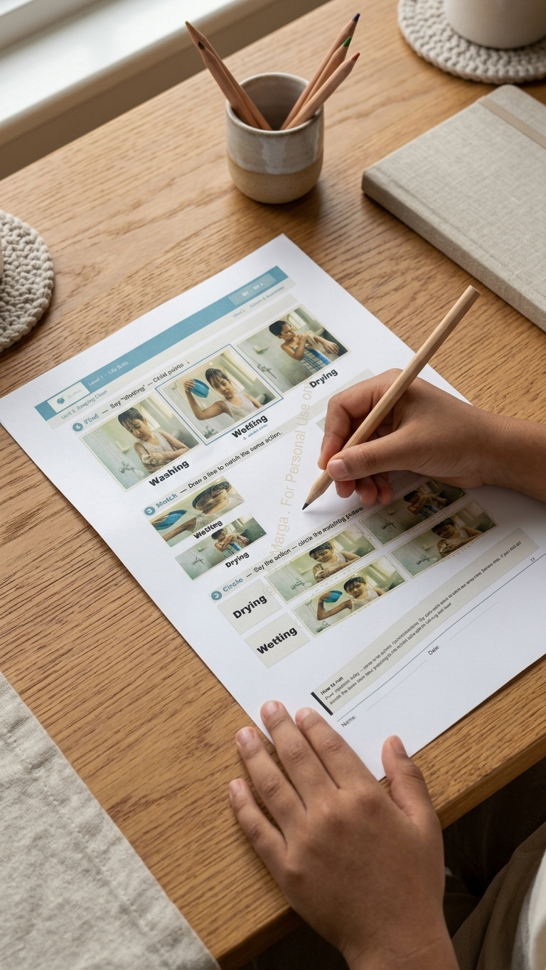 Printable Able Marga visual life skills worksheet