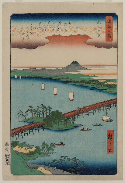 Evening Glow at Seta from the series Eight Views of Ōmi 1857