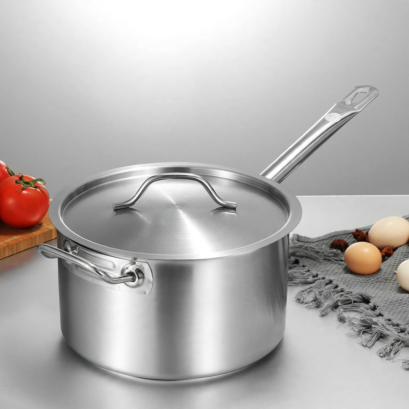 Stainless Steel Soup Pot, 28 cm, Double-Walled, Glass Lid
