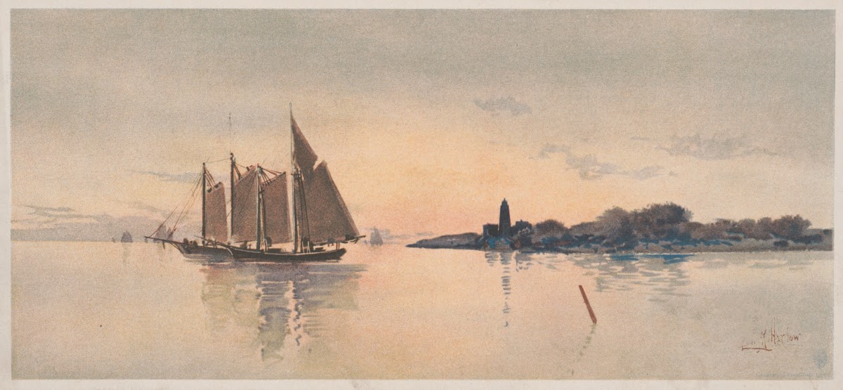 West Chop Light Vineyard Sound Mass 1895