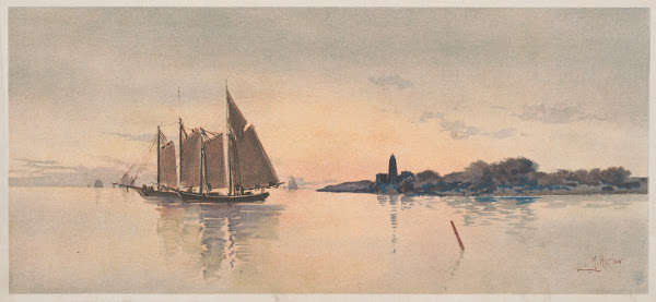West Chop Light Vineyard Sound Mass 1895