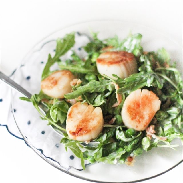Salad Sò Điệp Rau Cải
