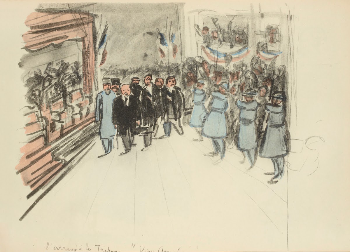 Larrivée à la tribune 1921