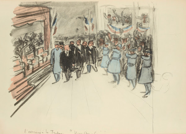 Larrivée à la tribune 1921