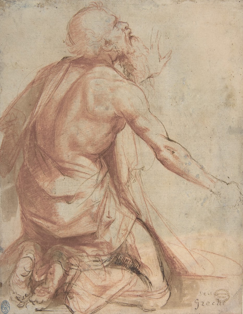Kneeling Bearded Old Man 15001571