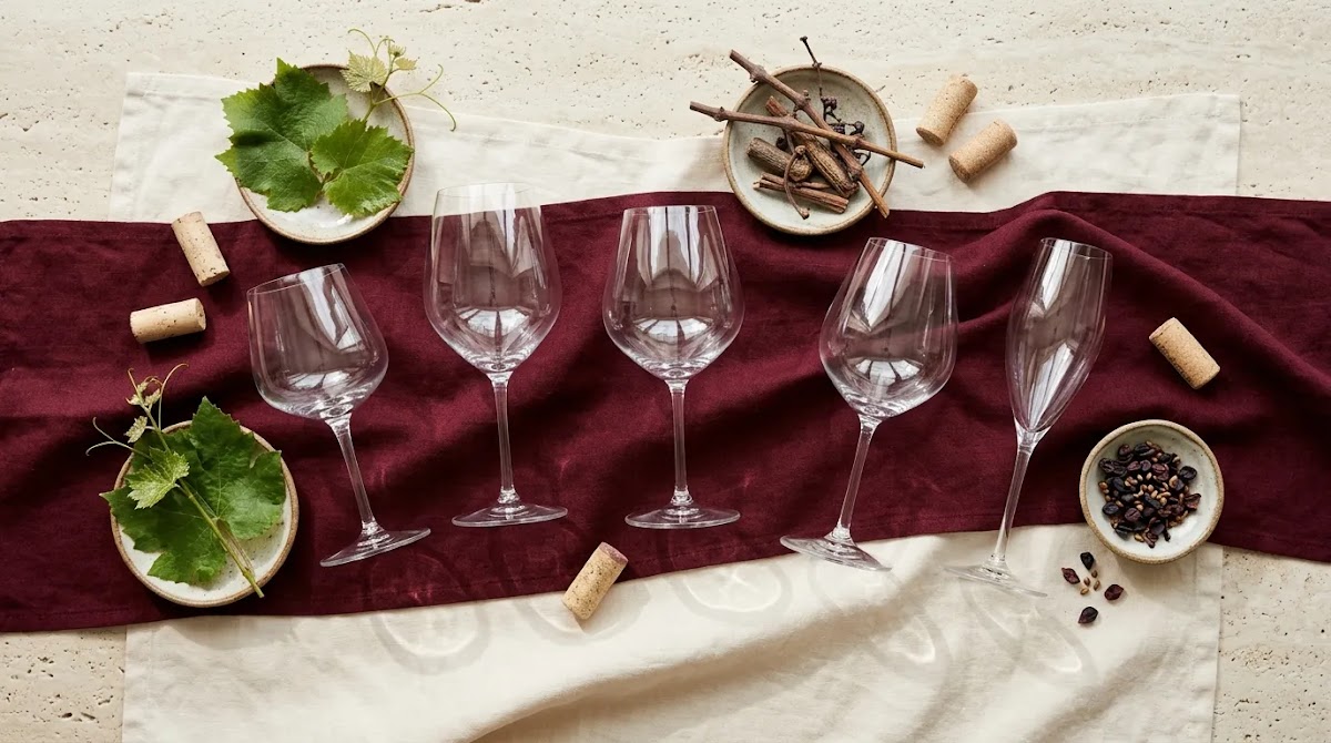 Elegant tasting table for comparing vintage Bordeaux and Burgundy when you buy vintage wine Hong Kong.