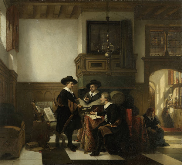 De staalmeesters van de Leidse Saaihal 1866