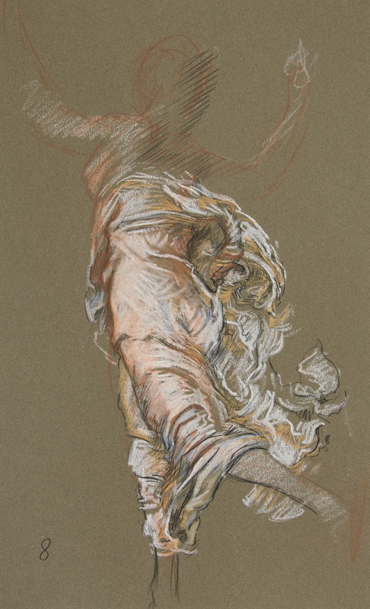 Study for figure of 8 am in The Hours ceiling at the state capitol building in H