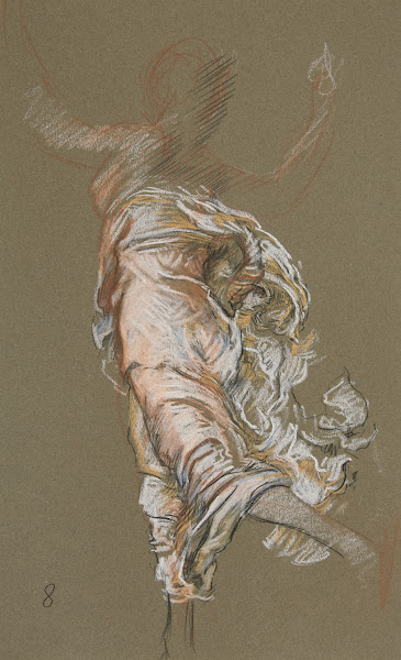 Study for figure of 8 am in The Hours ceiling at the state capitol building in H