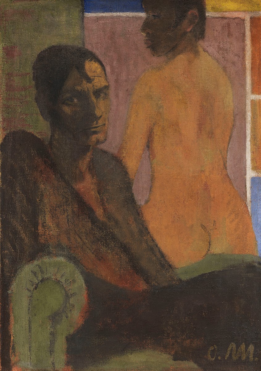 Selbstbildnis mit Rückenakt im Hintergrund Elfriede Timm 1929