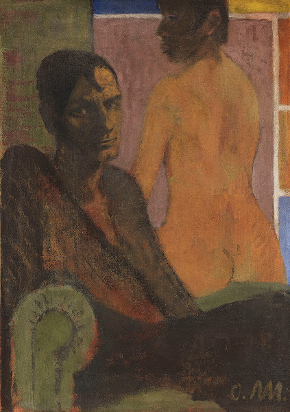 Selbstbildnis mit Rückenakt im Hintergrund Elfriede Timm 1929
