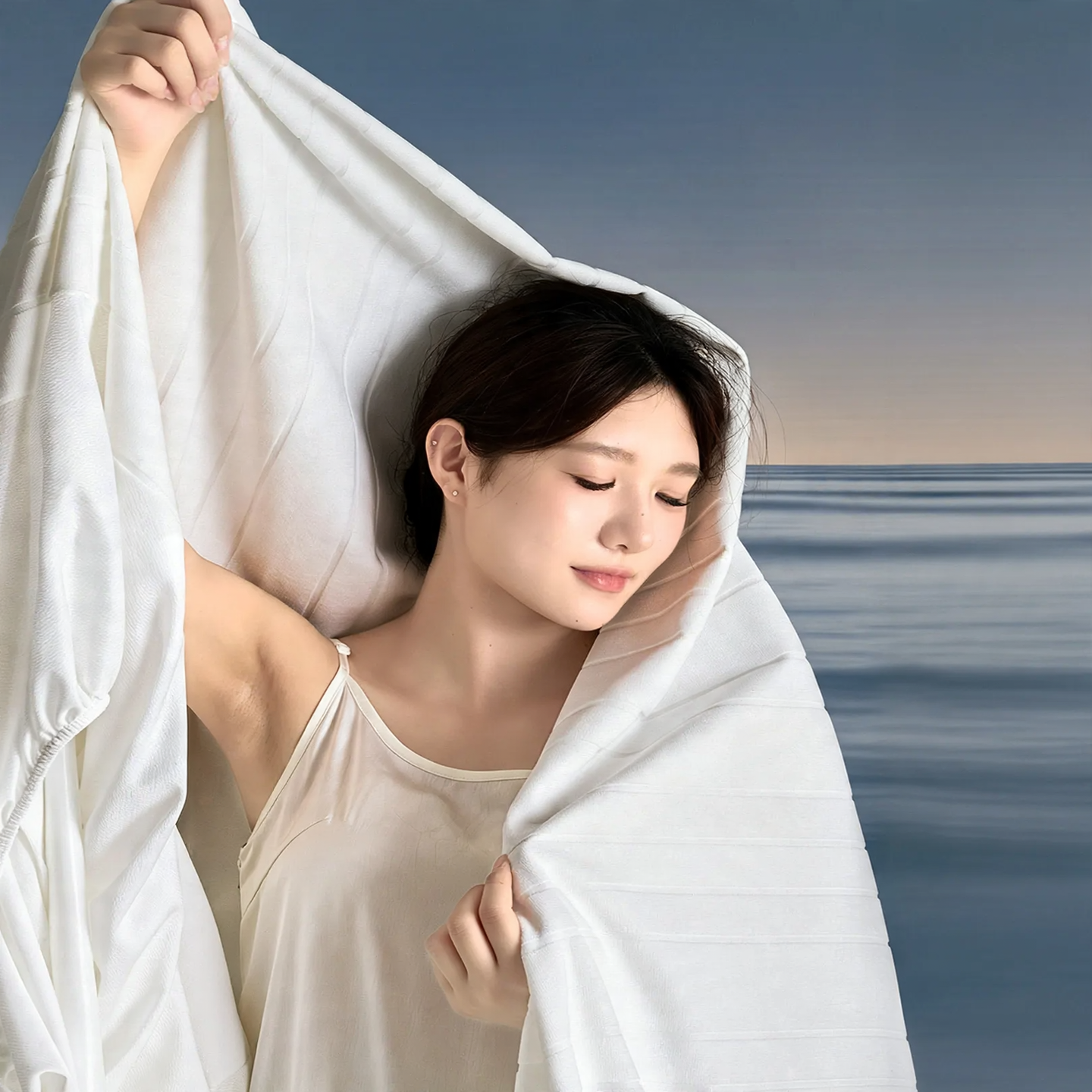 Waterproof fitted sheet with antibacterial properties