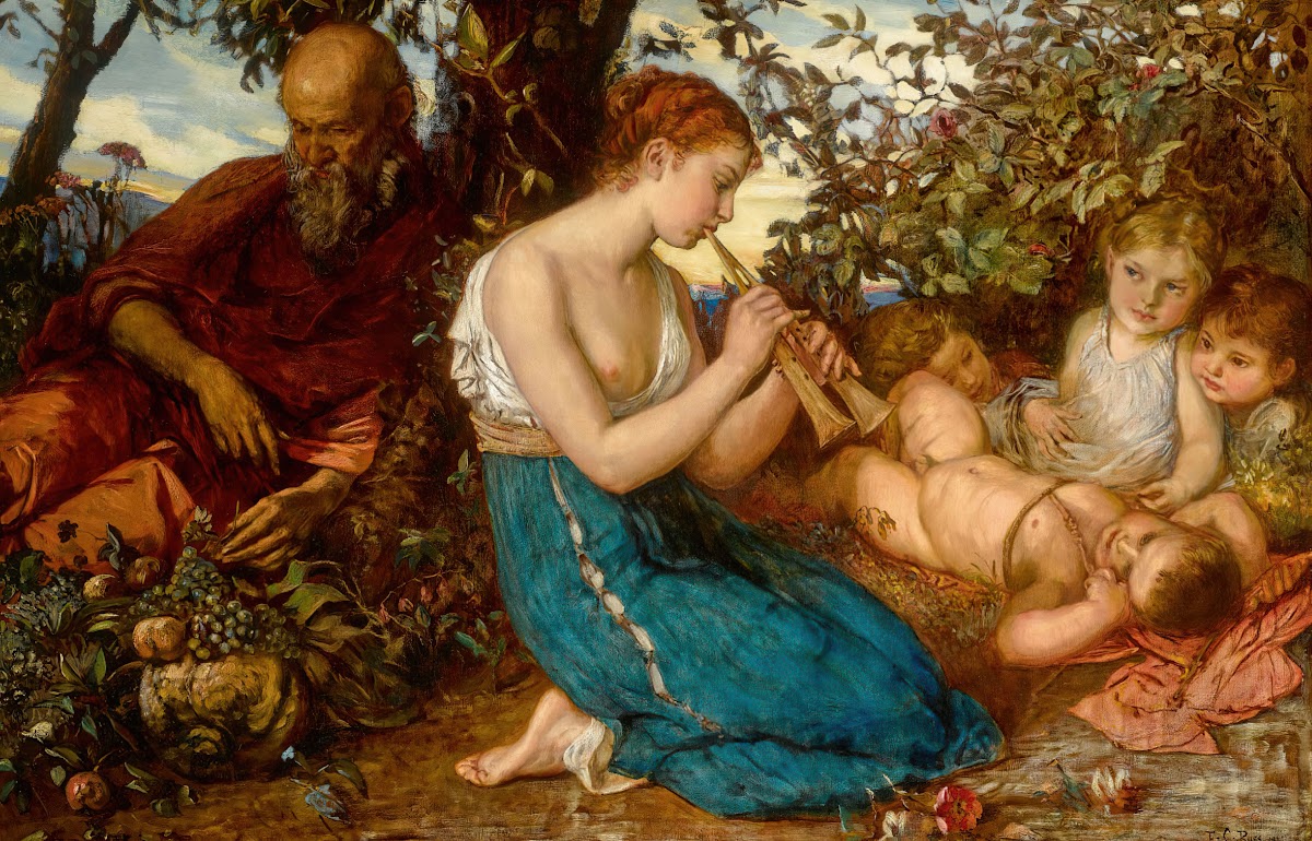 Girlplaying The Greek Double Pipe 1875