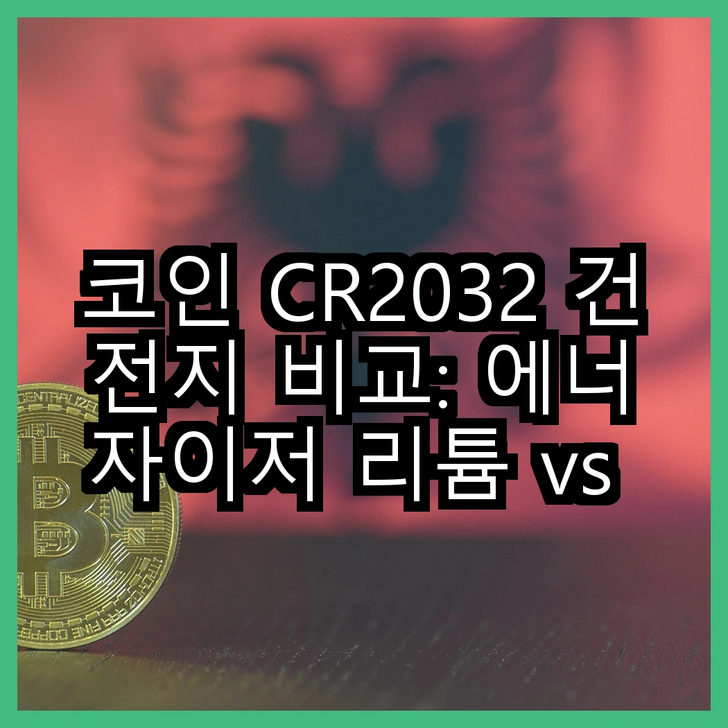 코인 CR2032 건전지 비교: 에너자이저 리튬 vs 듀라셀 쓴맛코팅, 어떤 차이가 있을까? 썸네일