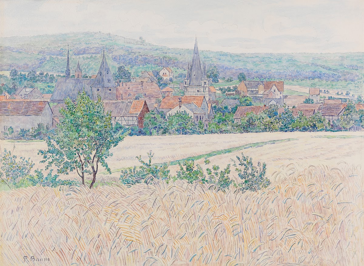 Corn fields outside Neustadt in Hesse 1917
