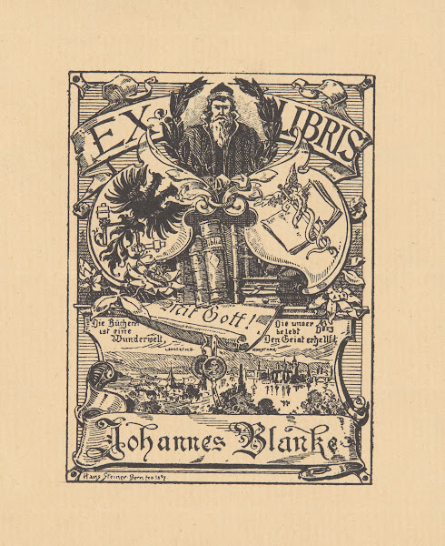 Johannes Blanke ekslibris 1897