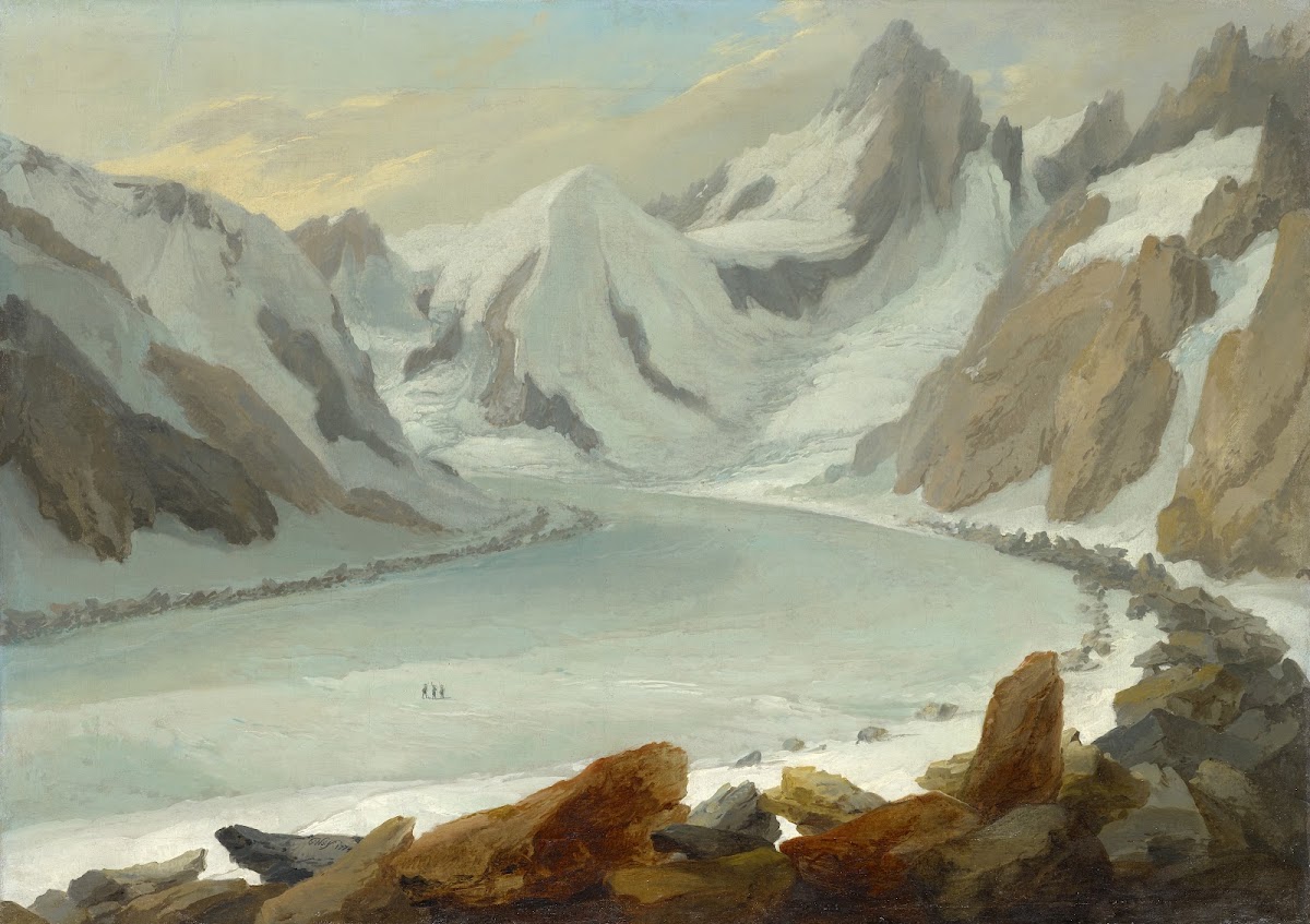 Finsteraargletscher mit Blick auf das Finsteraarhorn 1774