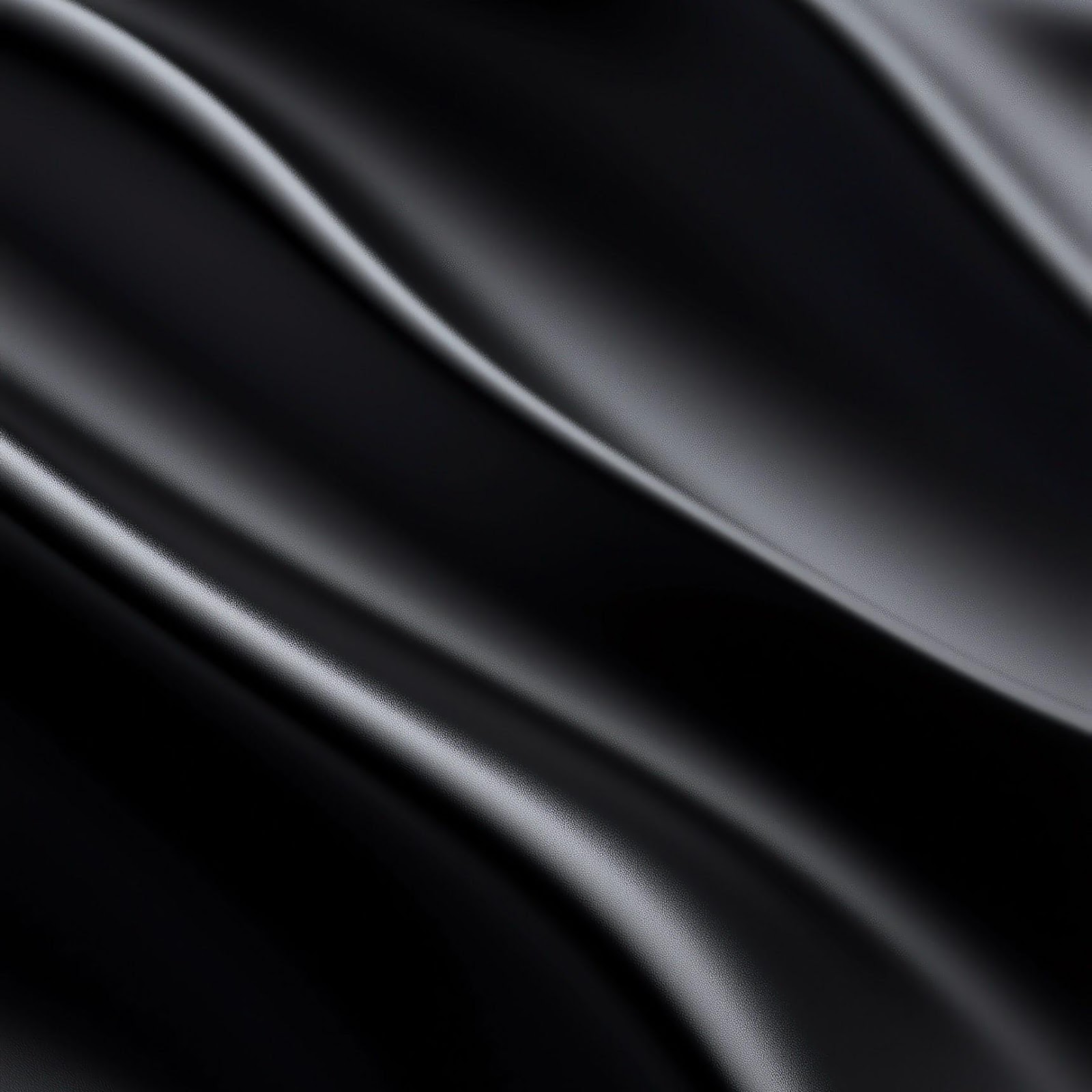 Download Smooth Black Satin Waves 2K iPhone